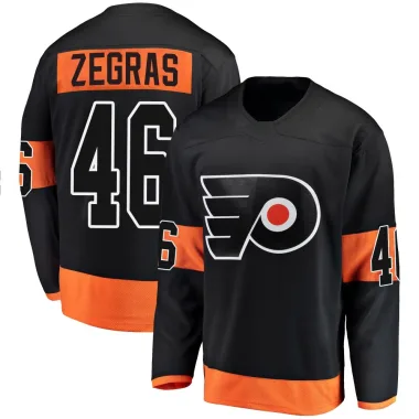 Breakaway Trevor Zegras Black Philadelphia Flyers Alternate Jersey - Youth